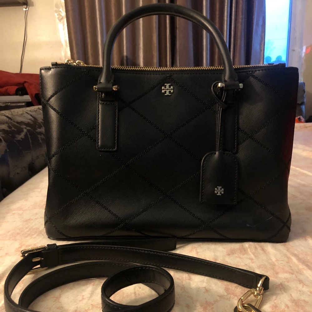 Tory Burch Double-zip Diamond Stitched Saffiano